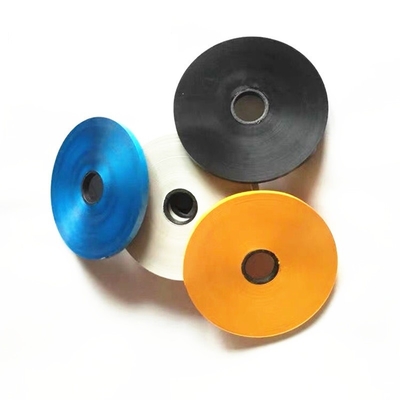 Factory Supply Meter hot stamping machine white black ribbon specification width 10mm 8mm PE pipe ribbon