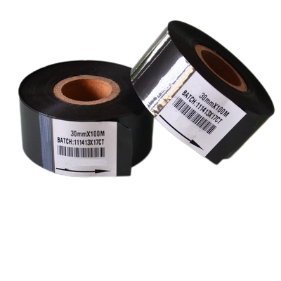 Black 30mm width date coding foil Supplier hot stamping ribbon for HP241b coding machine hot coding foil