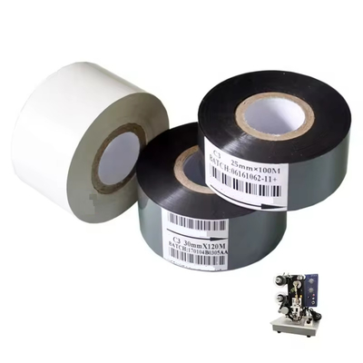 Black 30mm width date coding foil Supplier hot stamping ribbon for HP241b coding machine hot coding foil