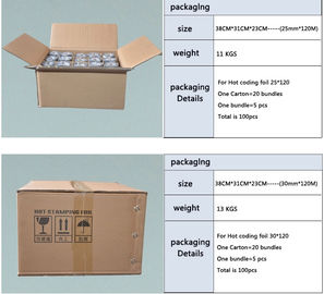 Factory price C3 Black 120Meter HOT FOIL STAMP PRINTING CODING for packaging label