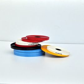 White Colored 10mm*12000m   High Adhesive Hot Stamping Foil Ribbon For Cable&Pipe Marking Tape Date Coder