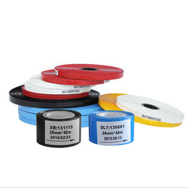 Factory Supply Meter hot stamping machine white black ribbon specification width 10mm 8mm PE pipe ribbon