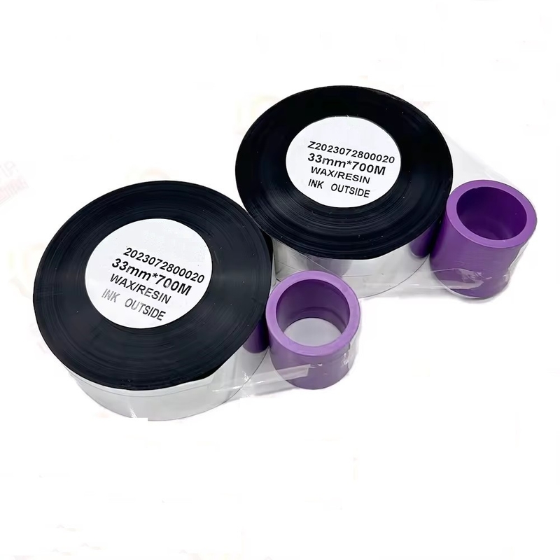Custom black 55mmx 600m High Speed TTO thermal transfer ribbon for Markem videojet linx printer