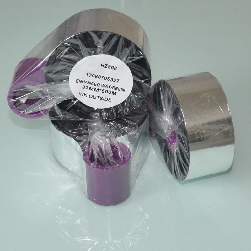 Original TTO 55mmx100m black ribbon ,out / ink thermal transfer barcode wax resin printer ribbon