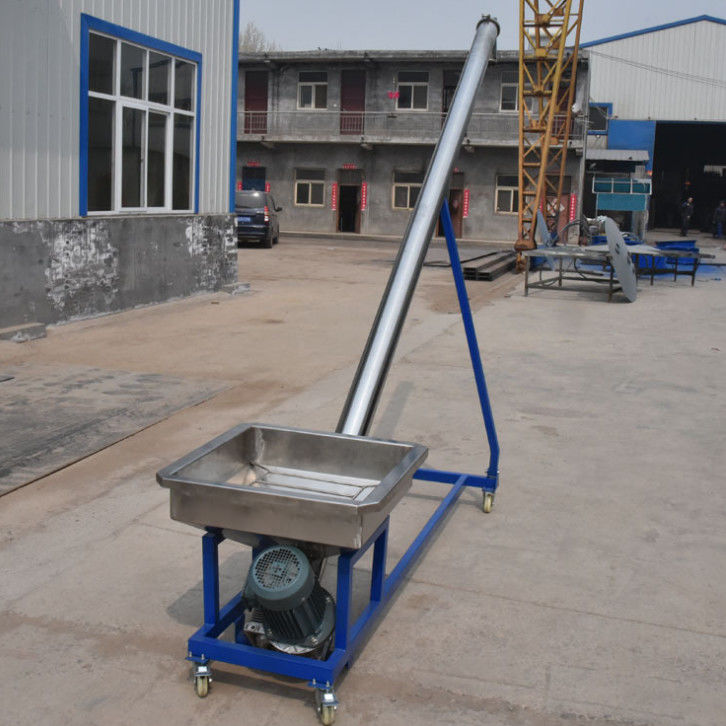 Siliver color 1.5KW carbon steel agriculture screw conveyor for grain